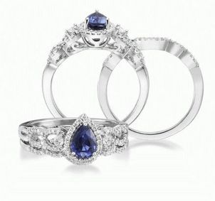 The Different Kinds of Sapphire, Septembers Birthstone Pear-Blue-Sapphire-and-Diamond-Wedding-Ring-20 The Different Kinds of Sapphire, Septembers Birthstone Pear-Blue-Sapphire-and-Diamond-Wedding-Ring-20