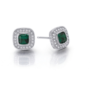 The Emerald: The Jewel of the Ancient World Regal-Cushion-Studs-Lab-Grown-Emerald-Simulated-Diamonds-98