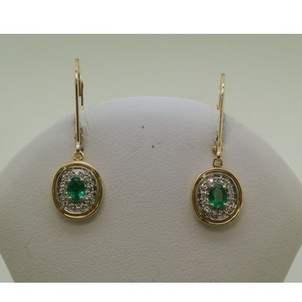 The Emerald: The Jewel of the Ancient World Yellow-Gold-Emerald-with-Rhodium-Diamond-Area-Earrings-46