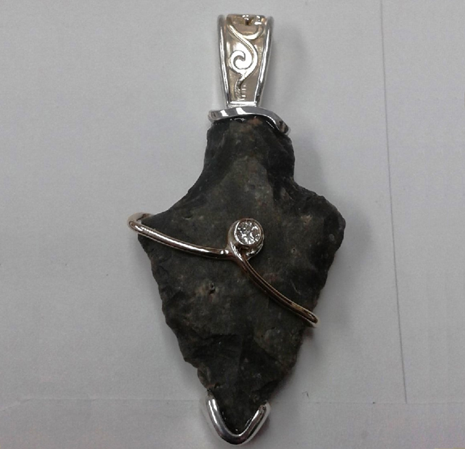 Backyard Arrowhead with Diamond Arrowhead with diamond-24