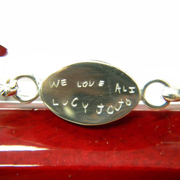 Hand Engraved Bangle Bracelet and Cuff Links Custom71-1-56