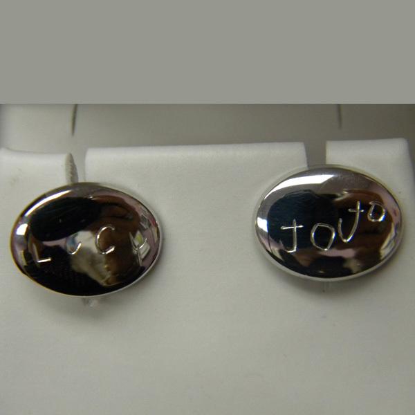 Hand Engraved Bangle Bracelet and Cuff Links Custom71-2-97