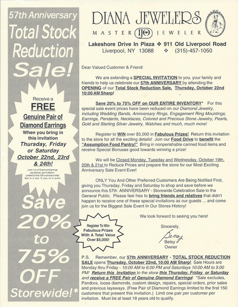 57th Anniversary Total Stock Reduction SALE! anniversary flier-97 57th Anniversary Total Stock Reduction SALE! anniversary flier-97