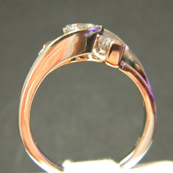 Rose and White Gold Diamond Ring 