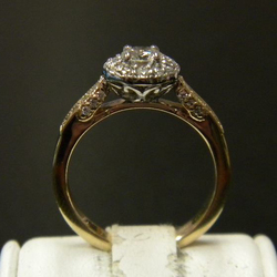 Antique Styled Diamond Halo Ring Antique Styled Diamond Halo Ring