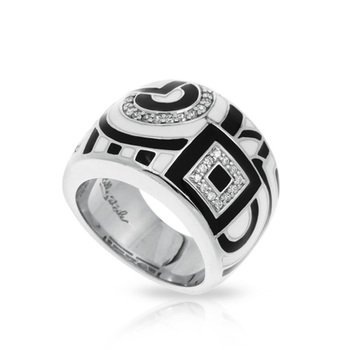 photo number one of Geometrica Black & White Ring item 01021410201