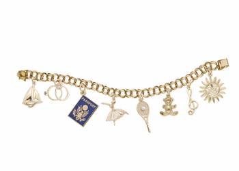 photo number one of Rembrandt Gold Charm Bracelet item 082813-1