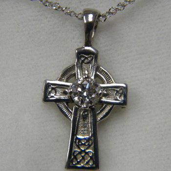 photo number one of Celtic Cross with Grandmother's Diamond item Custom72