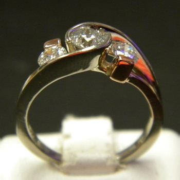 photo number four of Rose and White Gold Diamond Ring item Custom80