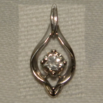 photo number one of Custom Diamond Teardrop Pendant item Custom32