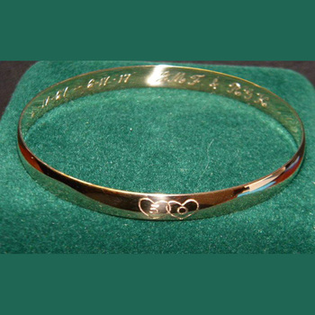 photo number three of Hand Engraved Anniversary Bangle item Custom69