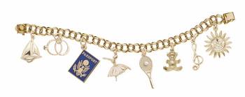 photo number one of Rembrandt Generic Gold Charm Bracelet item  082813-4