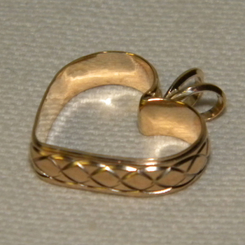 photo number one of Wedding Ring Heart Pendant item Custom34