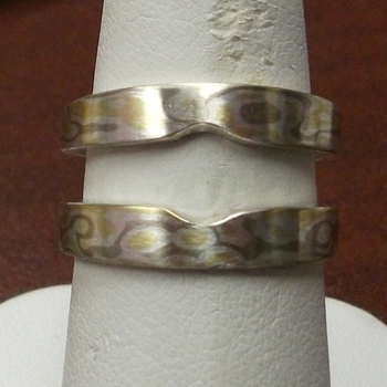 photo number one of Mokume Rings item Custom47