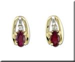 photo of 14K Yellow Gold Ruby/Diamond Earrings item E35DLAR4I-P