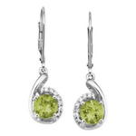 photo of 14K White Gold Peridot/Diamond Earrings item EPF094TC2WI