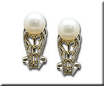 photo of Sterling Silver /14K Yellow Gold Freshwater Pearl Earrings item ESV006P2XNI