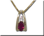 photo of 14K Yellow Gold Ruby/Diamond Pendant item P46DLAR4I-CH