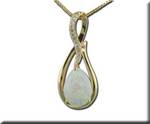 photo of 14K Yellow Gold Natural Opal/Diamond Pendant item PPF068N12CI