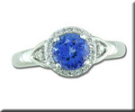 photo of 14K White Gold Tanzanite/Diamond Ring item RPF079J23WI