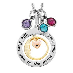 photo of Love You To The Moon & Back Pendant item SS-FJ249P