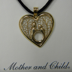 photo of Mother and Child Gold Heart Pendant item 82799