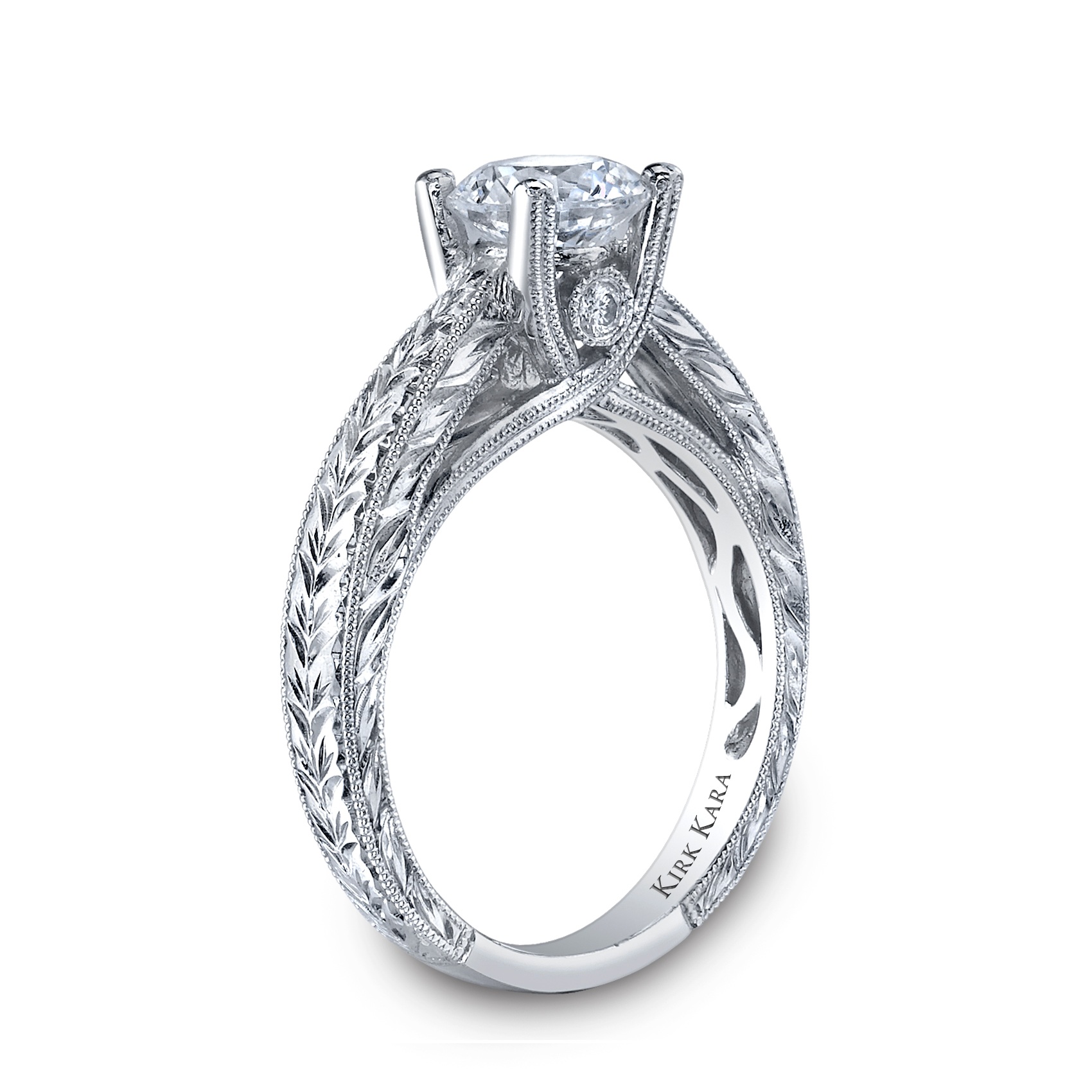 Kirk Kara Item SS6765 R Hand engraved engage