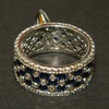 icon number three of Diamond and Sapphire Wide Band Ring item Custom73