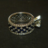 icon number six of Diamond and Sapphire Wide Band Ring item Custom73