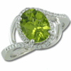 photo of 14K White Gold Checkerboard Peridot/Diamond Ring item RLC015TC1WI