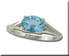 photo of 14K White Gold Blue Topaz/Diamond Ring item RPF049B22WI